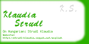 klaudia strudl business card